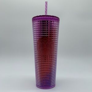 Starbucks Summer Berry Purple Grid Disco Venti Tumbler
